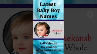 Latest baby boy names 2024  hindu ladkon k naye naam  babies name  ladkon k naye nam baby name [upl. by Earized493]