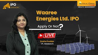 Waaree Energies Ltd IPO Review amp Analysis  22nd October 2024 [upl. by Ecinom]