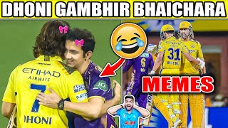 GAMBHIR HUGS DHONI 😂 CSK vs KKR IPL 2024 HIGHLIGHTS [upl. by Yentnuoc]