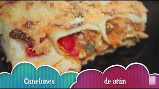 Canelones con bechamel rellenos de Atún [upl. by Aramad]