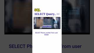 The Most Powerful SQL Command SELECT sql shorts [upl. by Franck888]