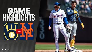 Brewers vs Mets Game Highlights 33024  MLB Highlights [upl. by Nnuahs]