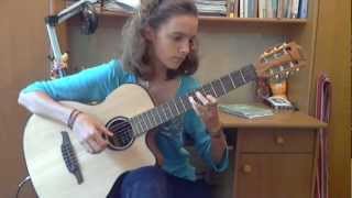 The Feather Forrest Gump Theme  Alina Vlasova fingerstyle guitar cover [upl. by Alyl110]