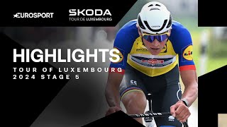 FIREWORKS AT THE FINALE 🔥  Tour of Luxembourg Stage 5 Highlights  Eurosport Cycling [upl. by Otrebla]