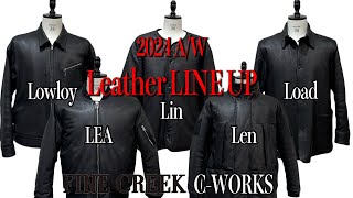 【革ジャン・FINE CREEK CWORKS／2024AW】人気急上昇中Work Lineの最新レザージャケット最速お届け [upl. by Neyud]