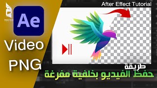 كيفية حفظ Video PNG عالافترافكت 🔥👌 Remove video background  After Effect Tutorial [upl. by Ellenohs]