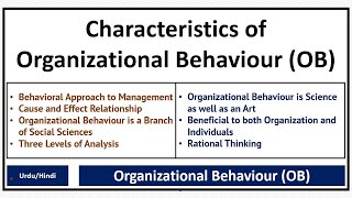 Characteristics of Organizational BehaviourOB [upl. by Bora]