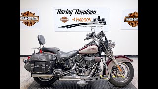 2007 Harley Davidson Heritage Softail Classic FLSTC 17840 Miles Black Cherry Pearl [upl. by Enelyaj]