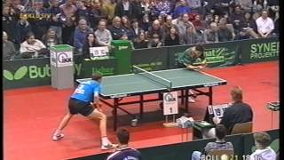 Tischtennis Bundesliga Jörg Roßkopf vs Timo Boll Feb 1999 [upl. by Hintze]