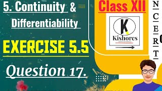 Exercise 55 Q17 Class 12 Maths  differentiation  maths [upl. by Adnawed]