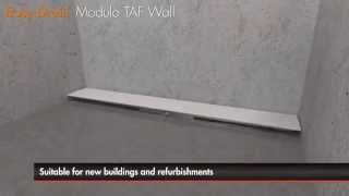 Linear Shower Drain Installation – Easy Drain Modulo TAF Wall Secondary Drainage English [upl. by Ymas]