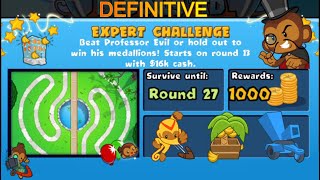 Bloons TD Battles Professor Evil Challenge in BTD Battles DEFINITIVE [upl. by Wernher]