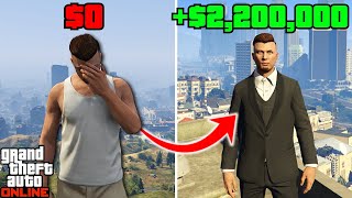 How to Make 2200000 Starting From Level 1 In GTA 5 Online Updated Beginner Solo Money Guide [upl. by Aneetsyrk861]