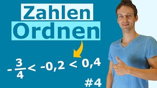 Rationale Zahlen der Größe nach ordnen  Beispielaufgabe mit Lösung und Erklärung  4 [upl. by Ona]