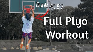 This Helped Me Dunk At 57  FULL Plyometric Workout No Equipment [upl. by Bogosian]