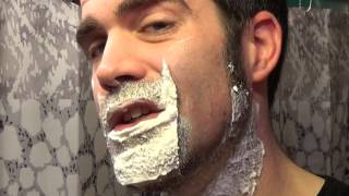 shaving thick beard with new safety razor [upl. by Letnom]