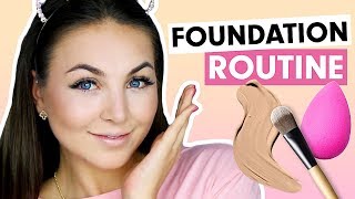 FOUNDATION ROUTINE 🧡 Base schminken für Anfänger  Schicki Micki [upl. by Nylemaj]