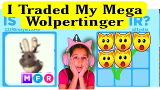 I Traded My Mega Wolpertinger In Adopt Me And Mega Legendary Giveaway [upl. by Alaine]