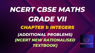 NCERT Grade 7CBSE Class 7 Maths in TamilIntegersAdditional Problemsrimikasdiarymathscbse7 [upl. by Nibroc]