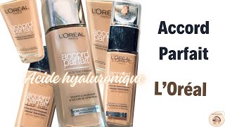 Accord Parfait LOreal Fond de teint à lacide hyaluronique lorealparis [upl. by Anyk]