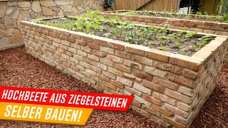 Hochbeet selber bauen aus alten Ziegelsteinen [upl. by Lauritz]