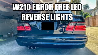 Mercedes W210 LED Reverse Lights  Error Free [upl. by Haeluj23]