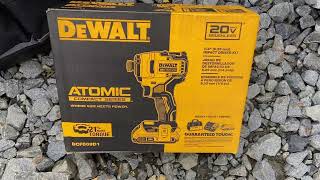 I Won A Dewalt Atomic DCF809 Impact amp A Husky Tool Bag At Work Raffle [upl. by Saffren]