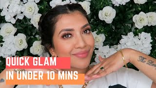 Quick Glam in under 10 minutes  Vithya Hair and Makeup [upl. by Vittoria]