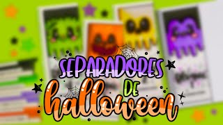 Cómo hacer SEPARADORES BONITOS de HALLOWEEN portadas separadores halloween idea art drawing [upl. by Beore]