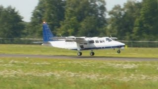 BrittenNorman BN2T4S Islander ► Landing and Takeoff ✈ Groningen Airport Eelde [upl. by Cynthea]