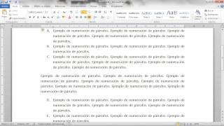 9 Tutorial Word Numeración de párrafos [upl. by Annehcu916]