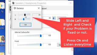 Fix Left  Right Audio Sound is not balanced in Windows 10 [upl. by Notgnilliw]