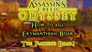 How to kill a farting boar the Erymanthian Boar in assassins creed odyssey  2160p [upl. by Elwyn765]