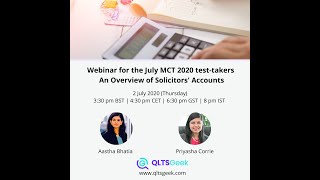 QLTS Geek Webinar Overview of Solicitors Accounts [upl. by Adrial]