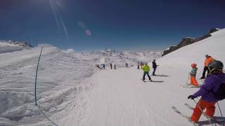 Val Thorens  Christine red  April 2017  Piste View [upl. by Aloek]