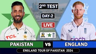 PAKISTAN vs ENGLAND 2nd TEST MATCH DAY 2 LIVE SCORES  PAK vs ENG LIVE MATCH COMMENTARY  PAK BAT S1 [upl. by Yadroc331]