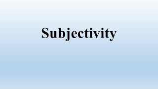 Subjectivity  Cultural Studies [upl. by Elorak]