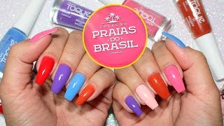 Esmalte Novo Toque  Coleção Praias do Brasil  SWATCH  Unhas da Lalá [upl. by Nnyllatsyrc]