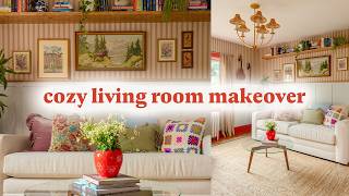 Eclectic Cottagecore Living Room Makeover [upl. by Razaele]