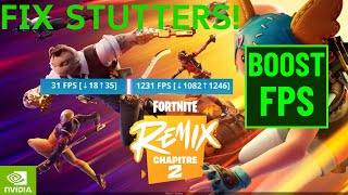 HOW TO BOOST FPS IN FORTNITE CHAPTER 2 AND FIX STUTTERS🔥 [upl. by Chang]