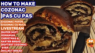 Cozonac pufos Romanian Sweet Bread Cozonac cu nuca Cozonac in Engleza Cozonac Easter bread [upl. by Bedwell]