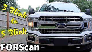 F150 Blinker from 3 to 5 blinks with FORScan [upl. by Akehsat733]