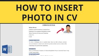 How to Make CV in Microsoft Word  Best CV Format 2024  Quick Resume [upl. by Drusilla]