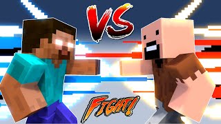 Herobrine VS Notch LEGENDARY BATTLE  Minecraft Animation [upl. by Desdamona92]