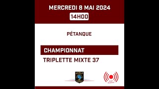 Pétanque  Championnat Indre et Loire  Triplette Mixte [upl. by Neillij]