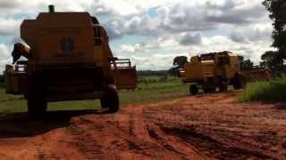 TC 57 FARM AGRICULTURE HARVEST Soybeans COLHEITA SAFRA 2013 [upl. by Anelleh]