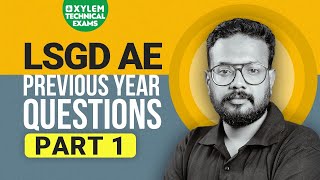 LSGD AE  PYQ Discussion  Part 1  Civil Engineering  Free classes Xylem Technical Exams [upl. by Lasky]