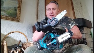 Écosurvivalisme  comparatif mini tronçonneuses Makita duc122 vs Aliexpress [upl. by Nylloc]