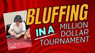 How far can I bluff my way in a 1 million poker tournament [upl. by Nimar]