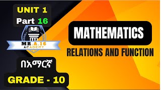 MATHS GRADE 10 UNIT 1 PART 16 13 APPLICATIONs OF RELATION AND FUNCTION [upl. by Llirrem940]